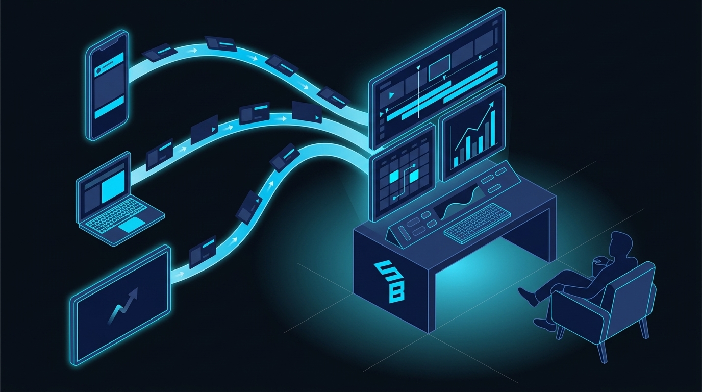 Dein KI-Marketing-Operator-Setup: ein Mensch steuert die komplette KI-Engine